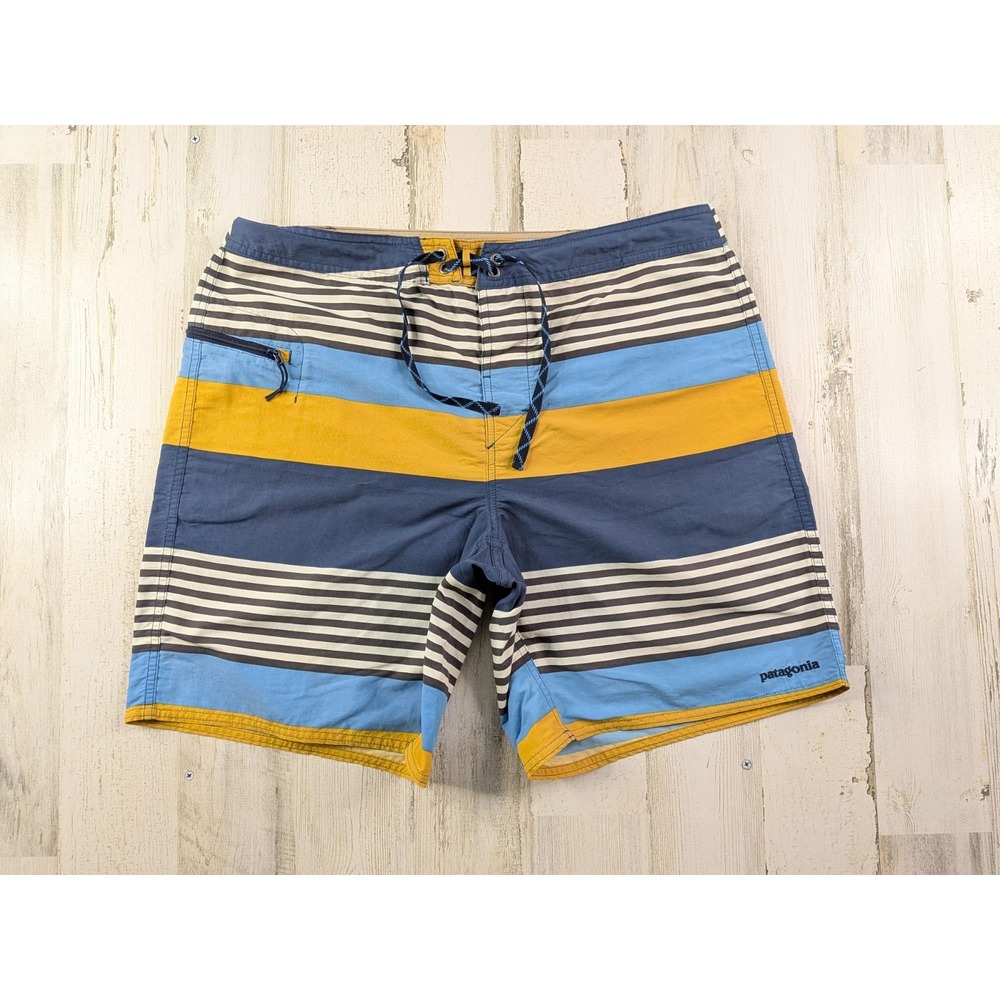 Patagonia Board Shorts Mens 36 Wavefarer Striped 86621